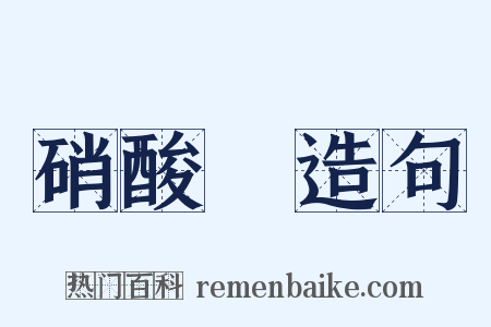 硝酸銨造句是什么意思的图片